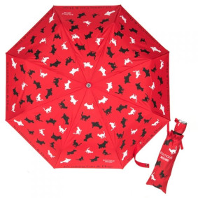 Зонт складной Moschino 7310-OCC Cats and Dogs Mascotte Red M/7310-OCC/Red