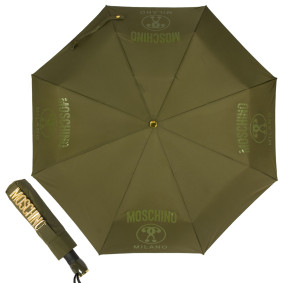 Зонт складной Moschino 8010-OCM Lettering Darkgreen M/8010-OCM/Darkgreen