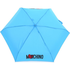 Зонт складной Moschino 8020-SurerminiP Heart Logo Light Blue M/8020-SUPERMINIP/Light Blue