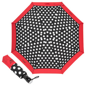 Зонт складной Moschino 7220-OCAC Polka Dots Black/Red M/7220-OCAC/Black/Red