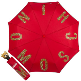 Зонт складной Moschino 8120-OCC Big Bear Letters Red M/8120-OCC/Red