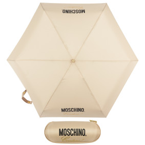 Зонт складной Moschino 8014-superminiD Couture! Dark Beige M/8014-superminiD/Dark Beige