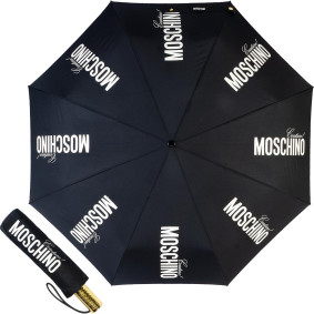 Зонт складной Moschino 8730-OCA Couture Gold Black M/8730-OC/Black