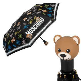 Зонт складной Moschino 8033-OCA Toy Spray Black М/8033-OCA/Black