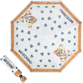 Зонт складной Moschino 8377-OCI Painted Bear Cream M/8377-OCI/Cream