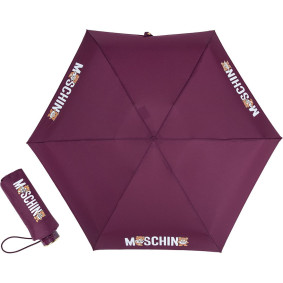 Зонт складной Moschino 8550-superminiX Logo with bears Burgundy+Box teddy M/8550-superminiX/Burgundy