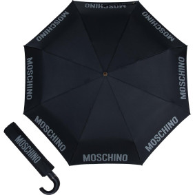 Зонт складной Moschino 8064-ToplessA Logo Black M/8064-ToplessA/Black